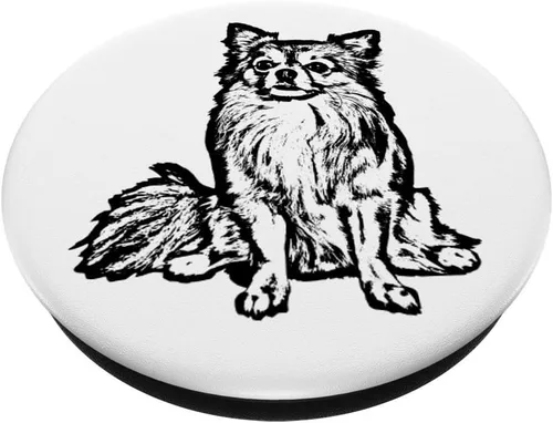 Miniatura 2 de Chihuahua - Paleta de pelo largo para amante de los perros, para mujer y hombre, agarre y soporte para teléfonos y tabletas