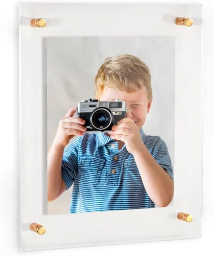 Miniatura 36 de ArtToFrames - Marco acrílico flotante para fotos de hasta 4x6 pulgadas (Marco completo es 8x10) con herrajes de montaje en pared de separación