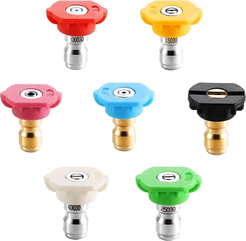 Miniatura 12 de Tool Daily Puntas de boquilla de pulverización para lavadora a presión, varios grados, 1/4 de pulgada, paquete de 5 (2.5 GPM)