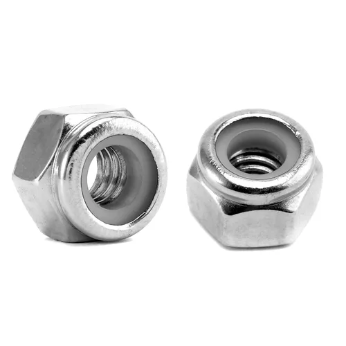 Tuercas hexagonales de bloqueo con inserción de nailon 1/4-20, 100 piezas, tuercas hexagonales de bloqueo de acero inoxidable 304, accionamiento