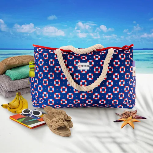 Miniatura 8 de SHYLERO Bolsa de playa y bolsa de piscina. Tiene bolsa hermética, tonelada de bolsillos. La bolsa de playa tiene cremallera, repelente al agua.