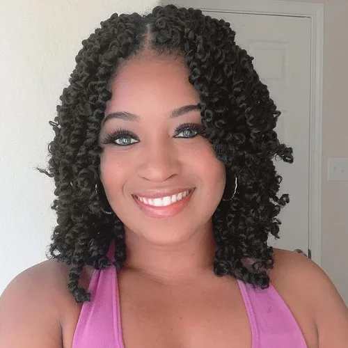 Miniatura 10 de Pelo de Passion Twist – 8 paquetes de 18 pulgadas Passion Twist Crochet para mujeres, cabello rizado pretrenzado Passion Twists extensiones de #2