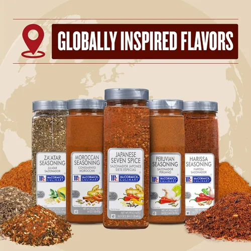 Miniatura 5 de McCormick Culinary Condimento Za'atar, 12.5 onzas, un recipiente de 12.5 onzas de mezcla de condimentos Zaatar, añade sabor de Oriente Medio a carne