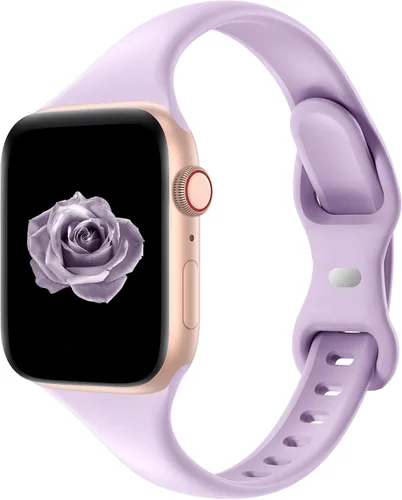 Miniatura 35 de Acrbiutu - Correas compatibles con Apple Watch de 38, 40, 41, 42, 44, 45, 46 y 49 mm, delgada, de silicona, para iWatch serie Ultra, 10, 9, 8, 7, 6
