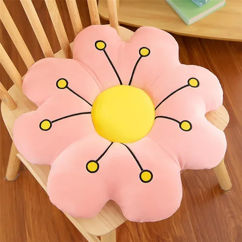 Miniatura 12 de AZCHEN Cojín de suelo con flores, cojín de flores, decoración del hogar, almohada de lectura (17.7 pulgadas, morado)