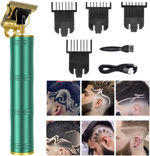 Miniatura 43 de Cortadora de pelo profesional para hombres y mujeres, inalámbrica, recargable, recortadora de pelo, kit de aseo de corte de cuerpo de metal