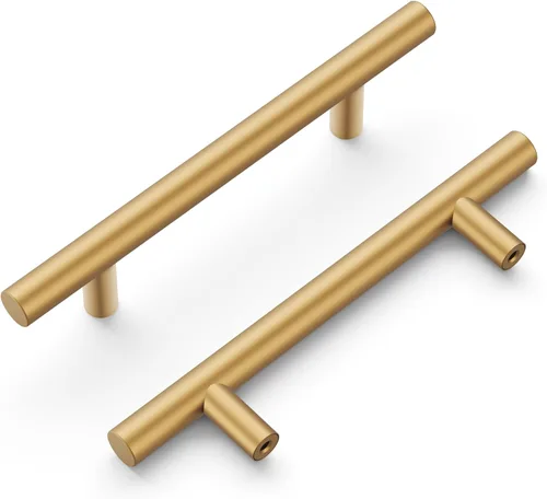 Hickory Hardware Paquete de 10 manijas de gabinete de cocina, tiradores de cajón para puertas y cajones de tocador, accesorios para baño, centro de