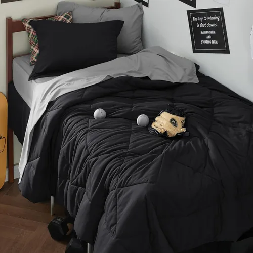 Miniatura 46 de Bedsure Juego de edredón tamaño King – Ropa de cama reversible de 7 piezas verde bosque, juego de cama tamaño King para todas las estaciones, cama