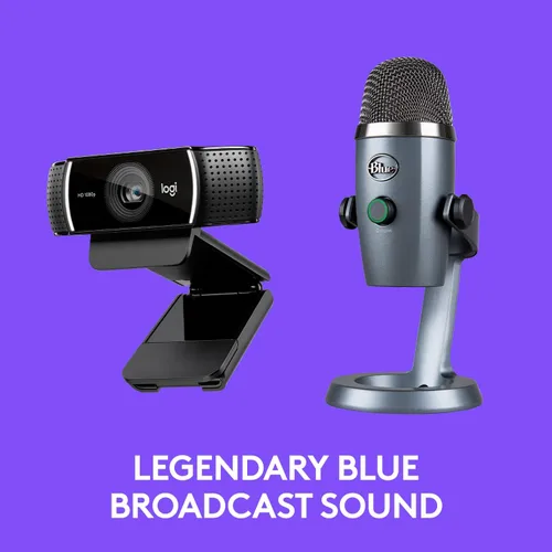 Miniatura 4 de Logitech C922x Pro Stream Webcam - Cámara Full HD de 1080p con micrófono USB de condensador profesional Blue Yeti Nano