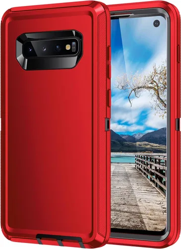 Miniatura 9 de Funda para Galaxy S10, [sin protector de pantalla] resistente a prueba de golpes, polvo y caídas, 3 capas de protección completa del cuerpo, funda