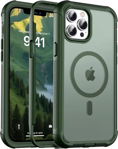 Miniatura 60 de jaroco - Funda magnética compatible con MagSafe para iPhone 11 de 6.1 pulgadas; protección de grado militar contra caídas, de doble capa