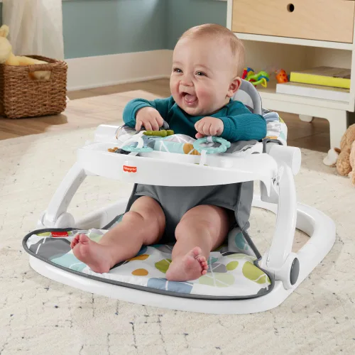 Miniatura 2 de Fisher-Price - Silla portátil para bebé Sit-Me-Up con bandeja para bocadillos, juguetes de actividad sensorial para recién nacidos y almohadilla