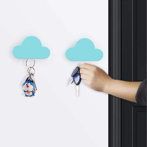 Miniatura 2 de MoKo Soporte magnético para llaves, [2 unidades] Organizador magnético para llaves con soporte magnético adhesivo para llavero para puerta de pared