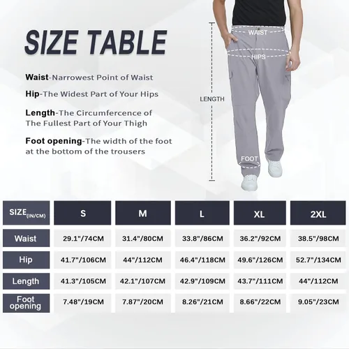 Miniatura 6 de MEETYOO Pantalones cargo de senderismo para hombre, impermeables, tácticos, ligeros, elásticos, para acampar