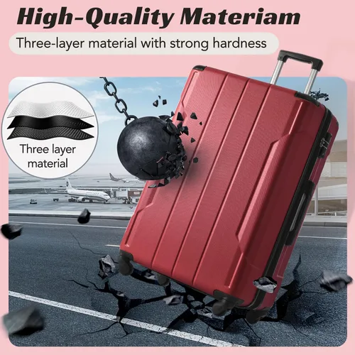 Miniatura 9 de Merax Maleta giratoria ligera expandible de 3 piezas con protectores de esquina