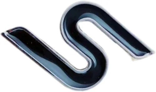 Miniatura 2 de Nueva aleación de zinc 3D S emblema insignias coche guardabarros trasero tronco Sedan letra adecuada para sedán (negro)