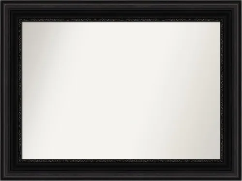 Miniatura 588 de Amanti Art Espejo personalizado, espejo de baño negro puente, espejo de pared o espejo de tocador de baño sobre el fregadero (26 x 26 pulgadas)