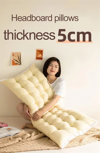 Miniatura 3 de Cabecero de Cama Almohada Tapizada Montada en Pared para Dormitorio Cama Grande Almohada de Cabecera con Respaldo y Soporte de Posicionamiento