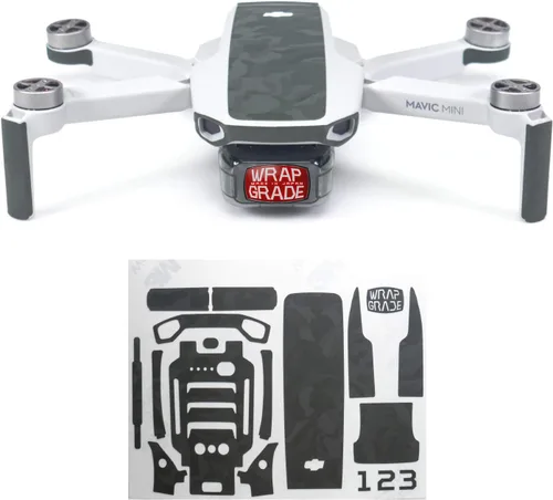 Miniatura 8 de Wrapgrade Skin compatible con DJI Mavic Mini Color decorativo Super Rojo