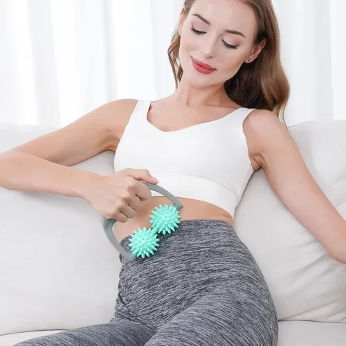 Miniatura 7 de Coolife Fascia Release - Rodillo de masaje con pinchos, masajeador de celulitis, herramienta de masaje de tejido profundo para cuello y piernas, 2