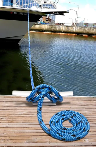 Miniatura 5 de MARINE SYSTEM Cuerdas de Líneas de Muelle de Nylon Trenzado Doble, Línea de Muelle de 3/8 Pulgadas x 15 Pies con Ojal de 12 Pulgadas para Amarrar