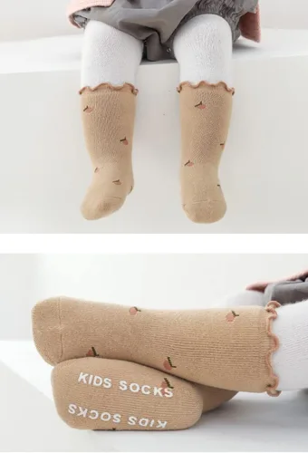 Miniatura 2 de Calcetines antideslizantes para bebés, calcetines cálidos y gruesos antideslizantes para niñas, niños y recién nacidos, 5 pares