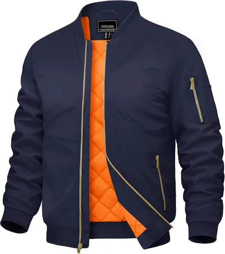 Miniatura 11 de CRYSULLY Chaqueta para hombre Otoño Invierno Espesar Cortavientos Chaquetas Bomber Abrigos Acolchados