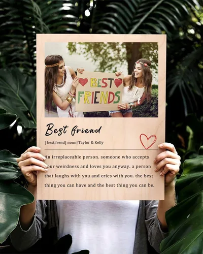 Miniatura 7 de Regalos de cumpleaños de mejor amiga para mujeres, regalos personalizados para mejor amiga hermana, impresiones de madera personalizadas con fotos