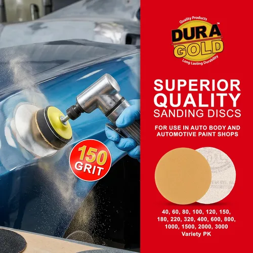 Miniatura 5 de Dura-Gold Discos de Lijado Premium de 3" con Gancho y Bucle - Grano 150 (Caja de 30) - Discos de Papel de Lija Abrasivo de Corte Medio de Alto