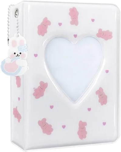 Miniatura 9 de Carpeta para tarjetas fotográficas Kpop de 3 pulgadas, bonito álbum de fotos, portátil, álbum de tarjetas de fotos Kpop con bonito colgante