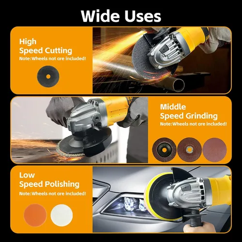 Miniatura 4 de Amoladora angular inalámbrica compatible con batería Dewalt 20V Max (SIN batería) (SIN ruedas) Amoladora angular sin escobillas de 4-1/2
