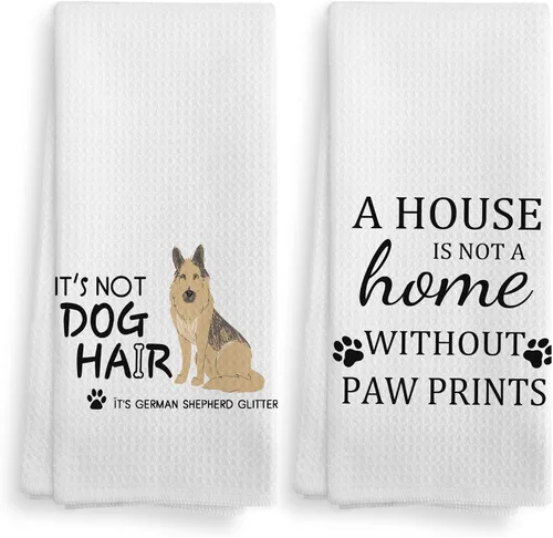 Miniatura 12 de Toallas de cocina y paños de cocina de perro Doberman con purpurina, regalos de mamá de perro Doberman con purpurina para mujeres, juego de 2, 16×24