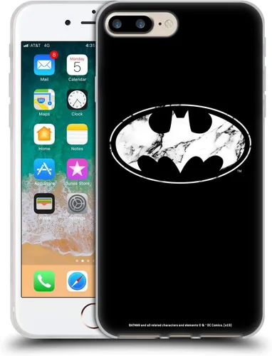 Miniatura 32 de Head Case Designs Funda de gel con licencia oficial de Batman DC Comics Bat Signal Logos [protección de grado militar] compatible con Apple iPhone 7
