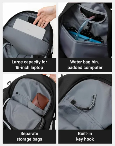 Miniatura 6 de Pioneer Camp Mochila de senderismo de 22 litros, equipo pequeño de hidratación para senderismo, mochila ligera para campamento, mochila de viaje