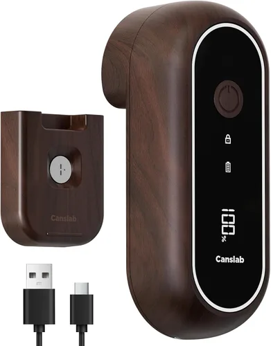 Miniatura 11 de Canslab Abrelatas recargable Turbo, hoja de grado profesional, parada automática, pantalla de duración de la batería LED, montaje en pared