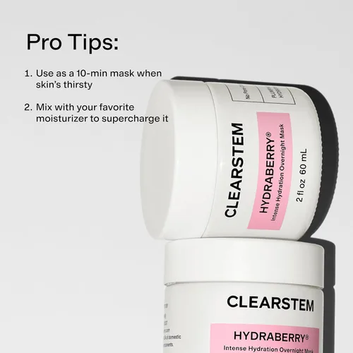 Miniatura 7 de CLEARSTEM HYDRABERRY - Máscara facial hidratante para mujer, máscara de noche para dormir para mujeres con ceramidas, árnica y magnesio PCA