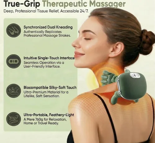 Miniatura 2 de Bionic - Masajeador de cuello y espalda, masajeador shiatsu calentado de 2 niveles, masaje de amasamiento de tejido profundo 4D, masaje de manos