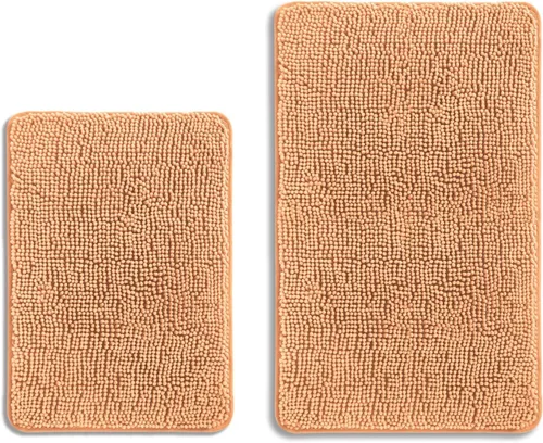 Miniatura 368 de Alfombra de baño pequeña de 12 x 18 pulgadas, lavable y absorbente, antideslizante, alfombra de baño de felpilla gruesa y suave para baño, ducha