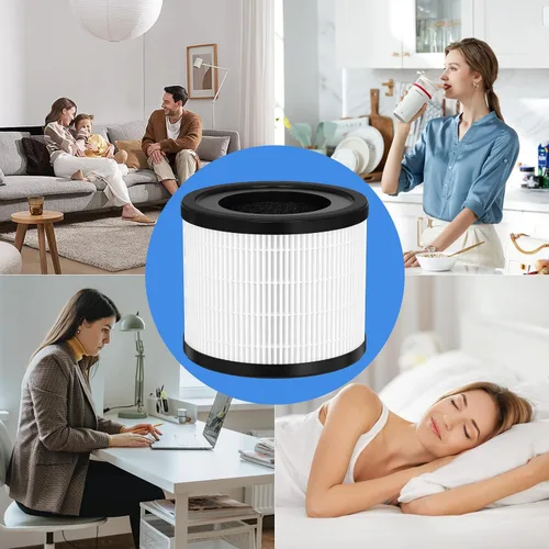Miniatura 6 de Paquete de 2 filtros de repuesto H7120 compatibles con purificador Govee H7120, número de pieza H7120101, filtros 3 en 1