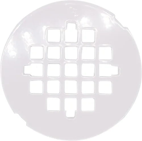 Miniatura 3 de Westbrass D206B-50 Cuerpo de drenaje de ducha de compresión de 4-1/4" OD con placa de cubierta de rejilla, recubrimiento en polvo blanco Blanco