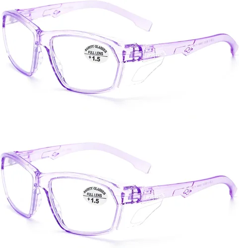 Miniatura 38 de ProtectX Elegantes gafas de seguridad antivaho y resistentes a los arañazos, gafas de protección UV, lentes de bloqueo de luz azul para hombres