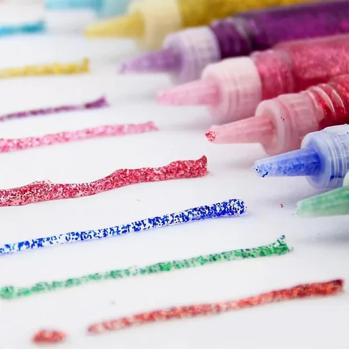 Miniatura 3 de Mesen Paquete de 10 unidades – Juego de barras de pegamento con purpurina no tóxicas y lavables, bolígrafos de gel con purpurina para proyectos