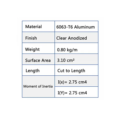 Miniatura 3 de SANTIE Perfiles de aluminio de ranura en T de 1.181 in x 1.181 in con ranura en T de 0.315 in corte a longitud 1.969 in, perfil de extrusión