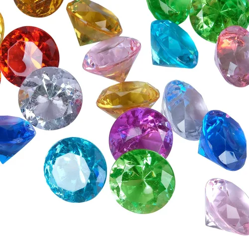 Babenest - Relleno de jarrón de gemas falsas de diamantes acrílicos, 240 piezas de diamantes de imitación de 3/4 pulgadas, joyas de cristal para