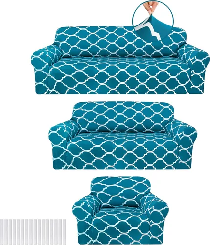 Miniatura 9 de Peryiter Juego de 1 funda de sofá gris oscuro para sala de estar, fundas de muebles para sofá y sofás, funda de sofá biplaza o sillón, protector