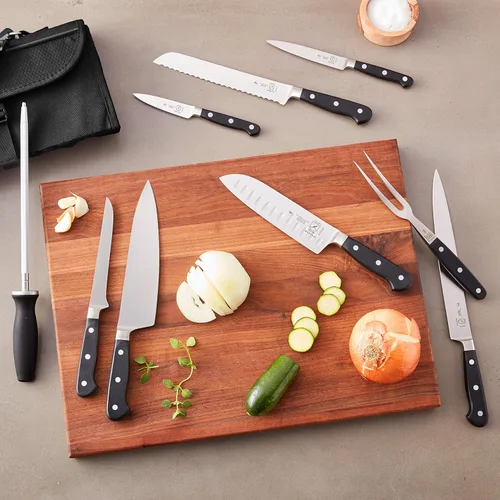 Miniatura 6 de Mercer Culinary Juego de cuchillos forjados Renaissance de 10 piezas, Negro