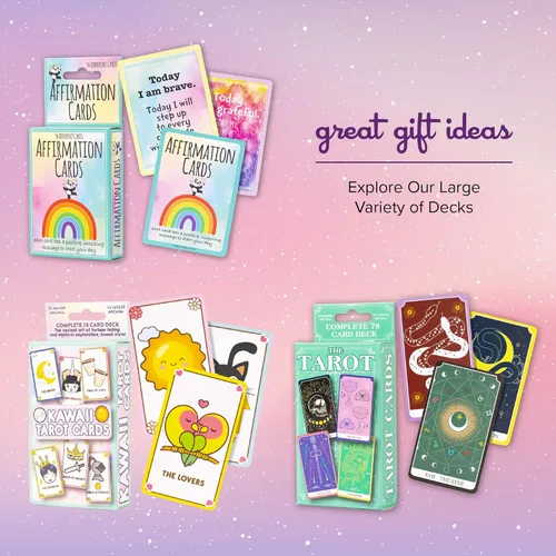 Miniatura 7 de Lindas cartas de tarot Kawaii para principiantes - Baraja mágica de anime Oracle para adolescentes Afirmación
