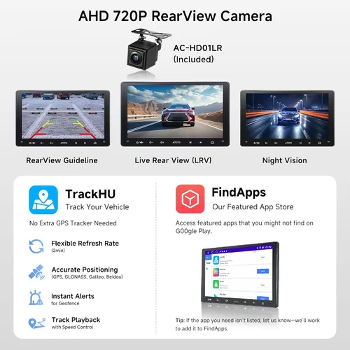 Miniatura 4 de ATOTO A5L Estéreo de auto Android de doble DIN de 9 pulgadas inalámbrico CarPlay Android Auto, conexión Wi-Fi/USB, navegación GPS, radio