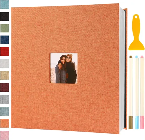 Miniatura 27 de Álbum de fotos autoadhesivo con páginas adhesivas, álbumes de fotos magnéticos para fotos de 4x6, 5x7, 8x10, libros con páginas adhesivas para bebé