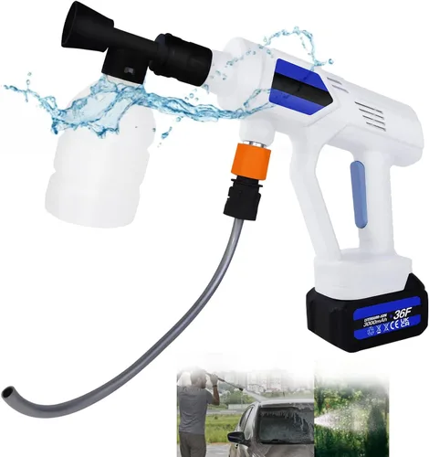 Lavadora portátil de coche con 2 baterías recargables de 3000 mAh, cargador rápido, lavadora inalámbrica de alta presión para coche, máquina